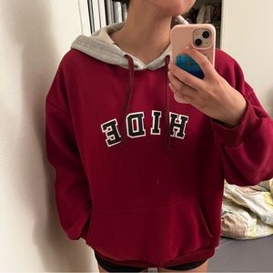 super soft red oversized hoodie